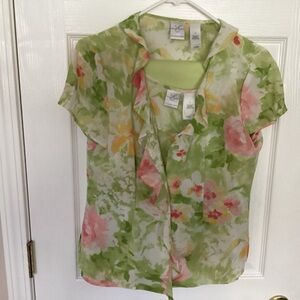 Emma James Floral 2 Piece Set - Pink, Green, Yellow